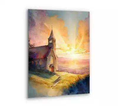 Obraz szklany Kościół malowany widok