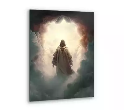 Obraz szklany Jezus w niebie chmurach