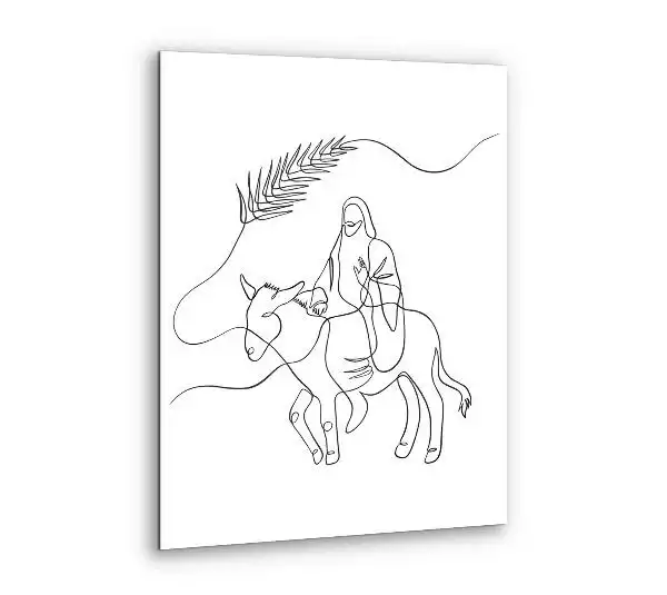 Obraz szklany Jezus wjazd do Jerozolimy