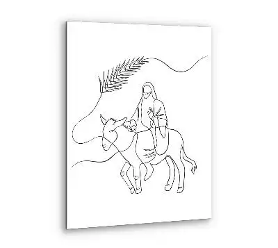 Obraz szklany Jezus wjazd do Jerozolimy