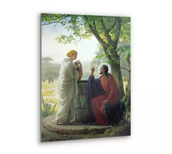 Obraz szklany Jezus i dobra Samarytanka
