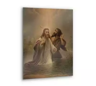 Obraz szklany Jan Chrzciciel i Jezus