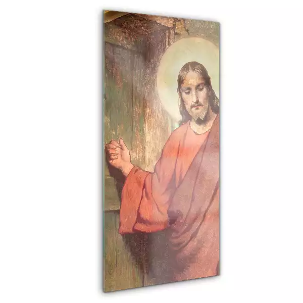 Obraz szklany Pan Jezus Puka do drzwi