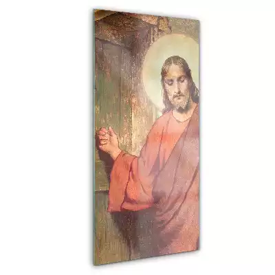 Obraz szklany Pan Jezus Puka do drzwi