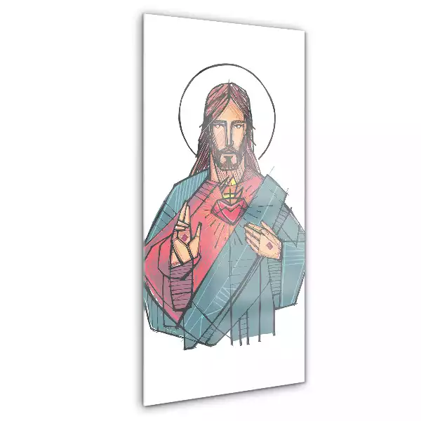 Obraz szklany Serce Jezusa Line Art