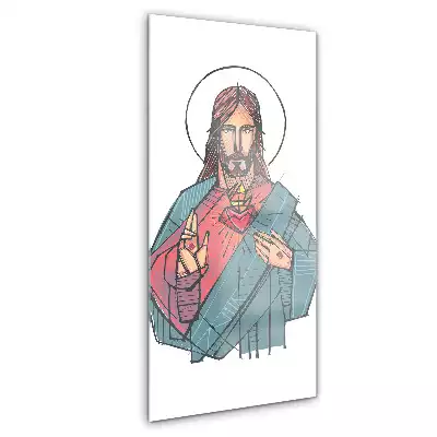 Obraz szklany Serce Jezusa Line Art