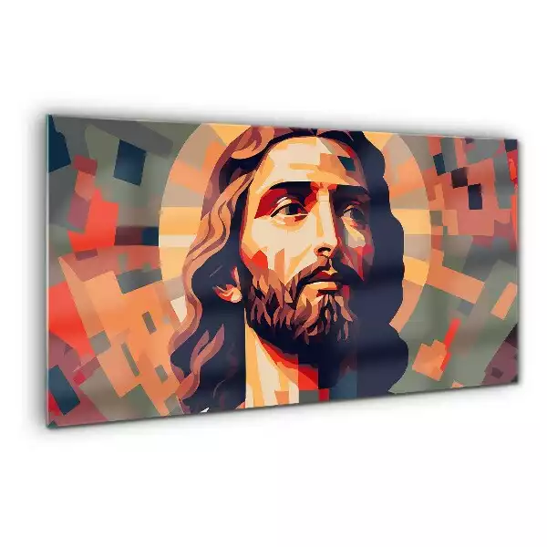 Obraz na szkle Zbawiciel Pan Jezus Kubizm