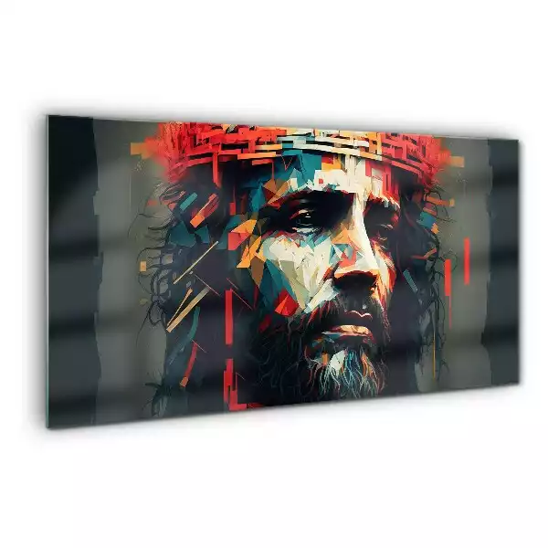 Obraz na szkle Portret Jezusa w Koronie