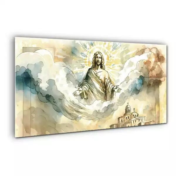 Obraz na szkle Jezus Mesjasz w Niebie