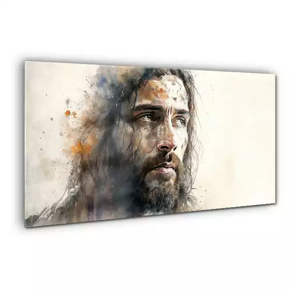 Obraz na szkle Akwarela Portret Jezusa