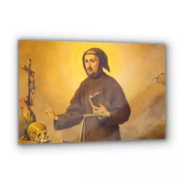 Obraz na szkle Św Franciszek z Asyżu