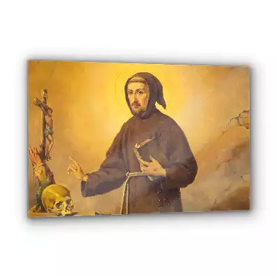 Obraz na szkle Św Franciszek z Asyżu