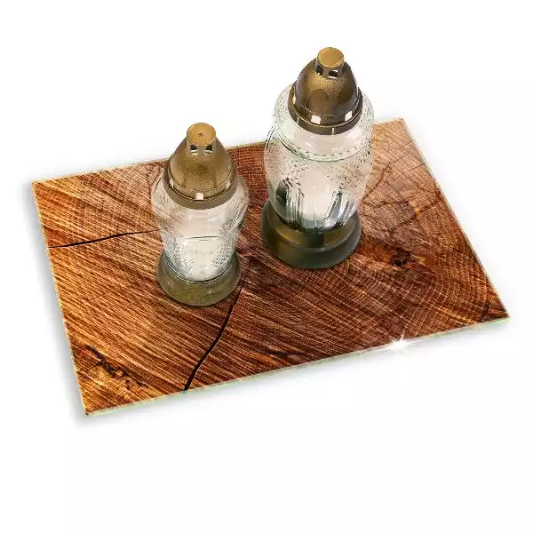 Podstawka na znicz prostokątna Struktura drewno