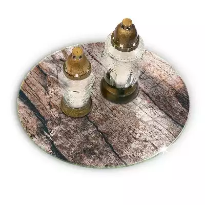 Podstawka pod znicz okrągła Struktura drewna