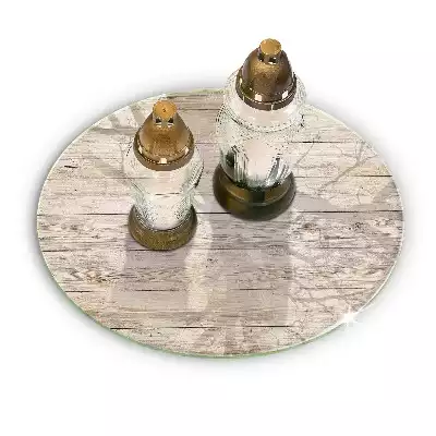 Podkładka na znicze okrągła Drewniane deski