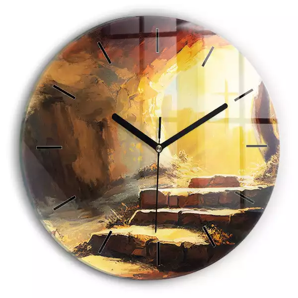 Zegar szklany okrągły Grób Pana Jezusa