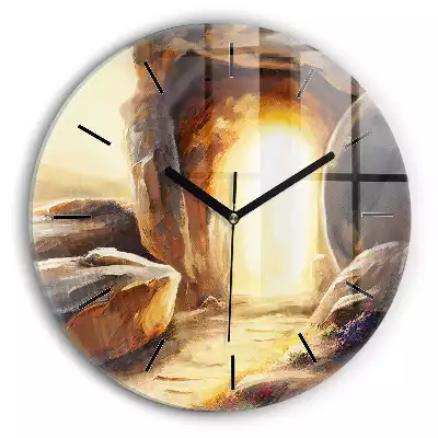 Zegar szklany okrągły Grób Jezusa Chrystusa