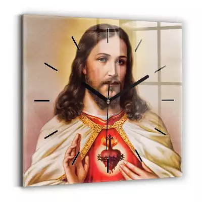 Zegar ścienny kwadrat Jezus Chrystus Pan