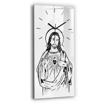 Zegar szklany pion Ilustracja Pan Jezus
