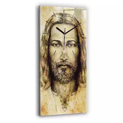 Zegar szklany pionowy Rysunek Pan Jezus