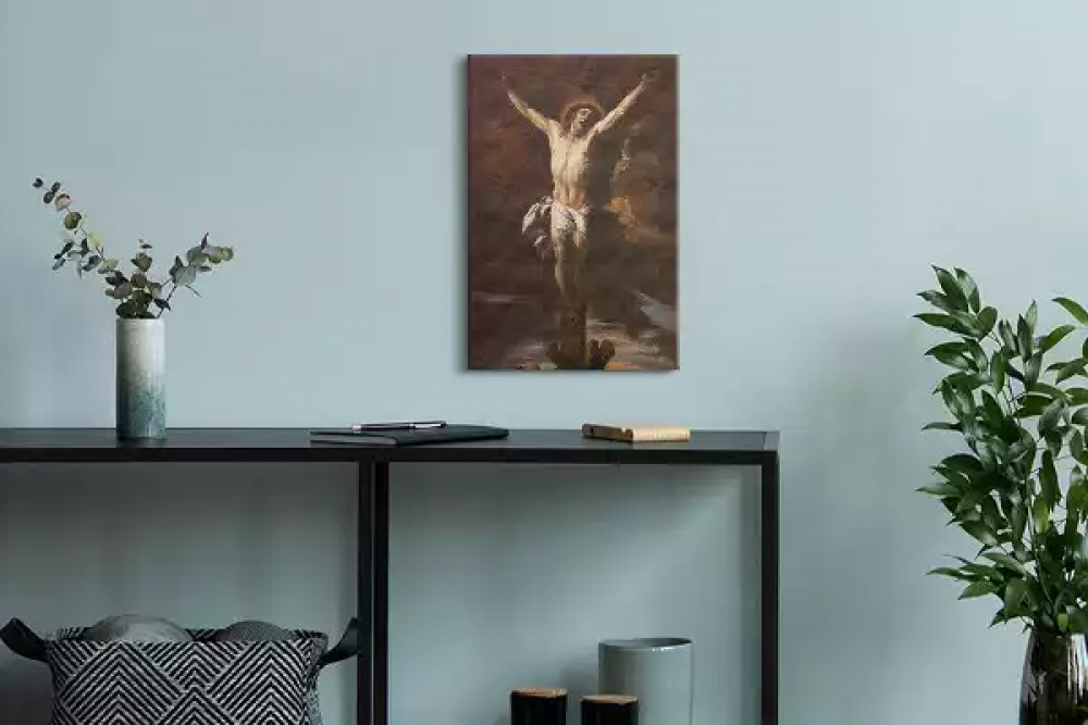 Obraz z ukrzyżowanym jezusem